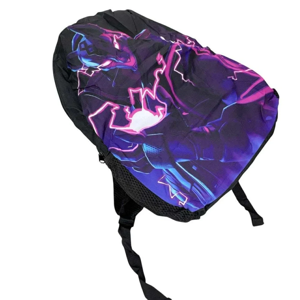 Fortnite Raven Backpack Black Purple Graphic School Travel‎ BRAND NEW
